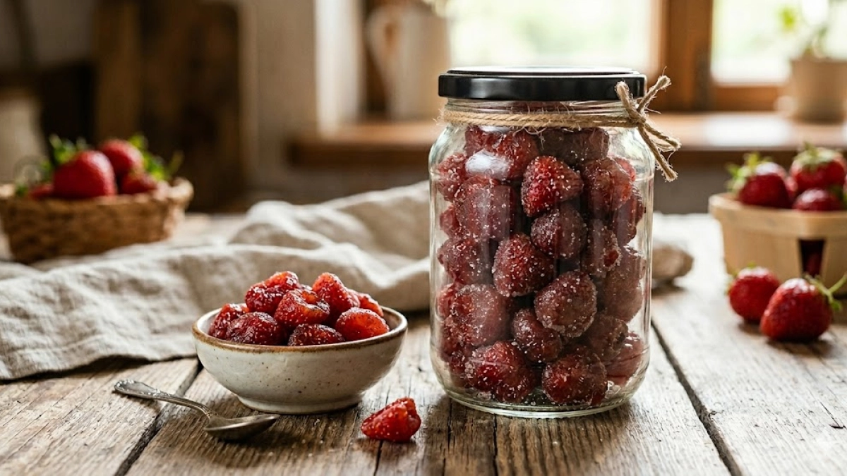 Беру сахар и лимонку - получается вкуснее, чем магазинный мармелад: теперь готовлю цукаты из клубники только так
